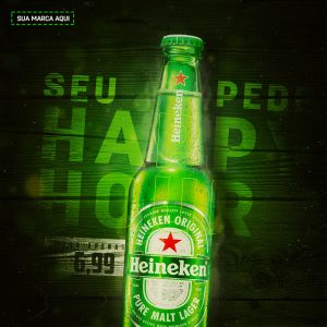 Post Feed Distribuidora Seu Happy Hour Pede Cerveja Heineken Social Media PSD Editável