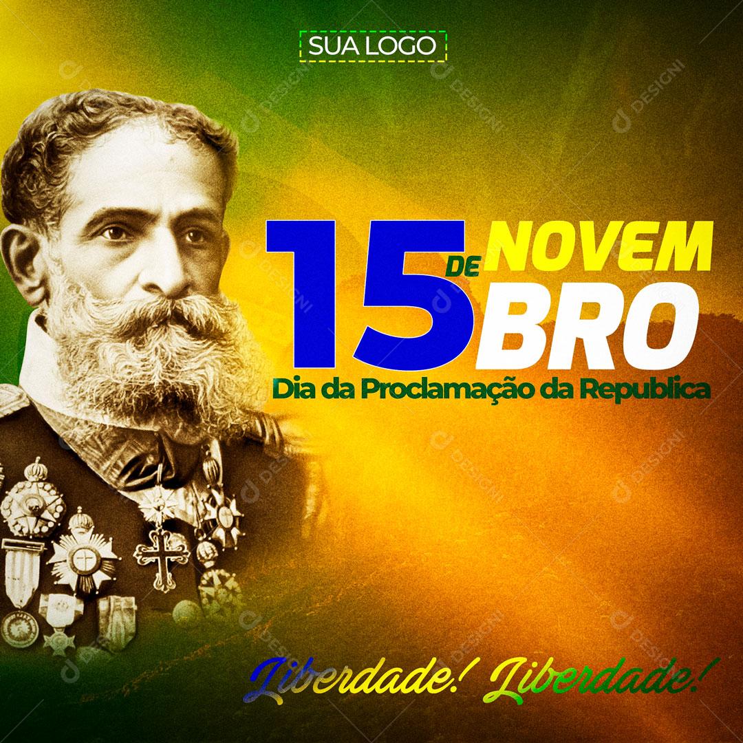 Social Media Data Comemorativa Proclamação da república 15 de Novembro PSD Editável