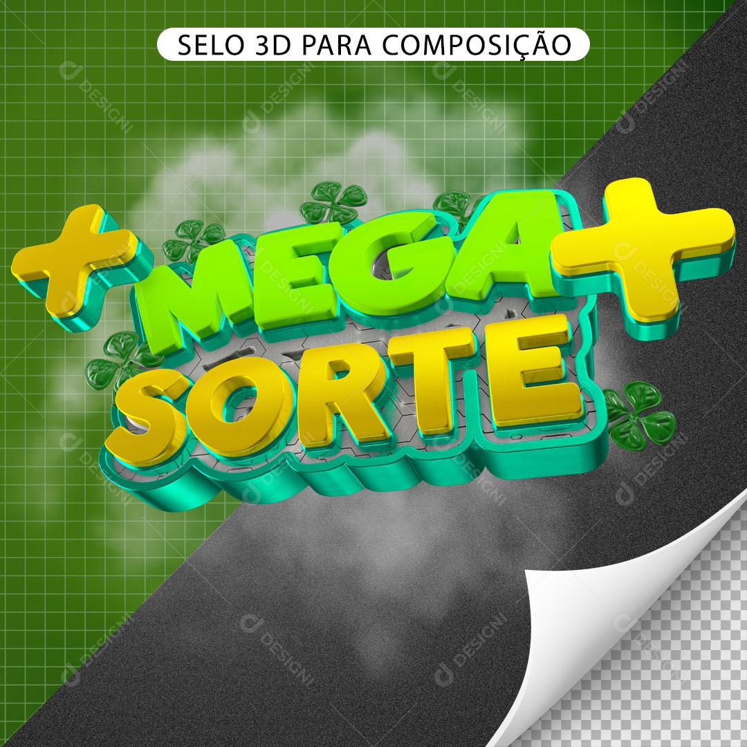 Mega Sorte Selo 3D Colorido Para Composição PNG Transparente