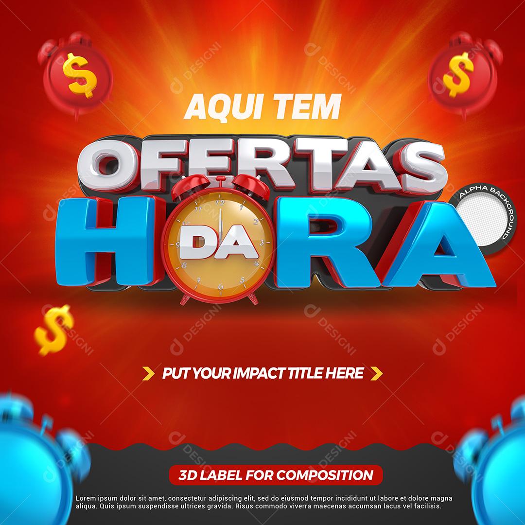 Post Aqui Tem Ofertas Da Hora Social Media PSD Editável