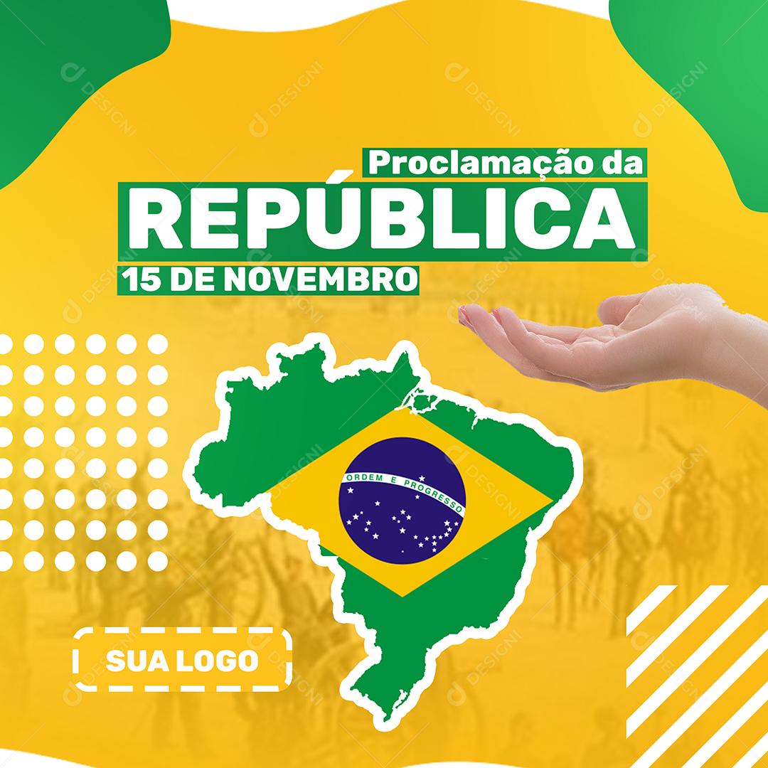 Social Media Data Comemorativa Proclamação da república 15 de Novembro PSD Editável
