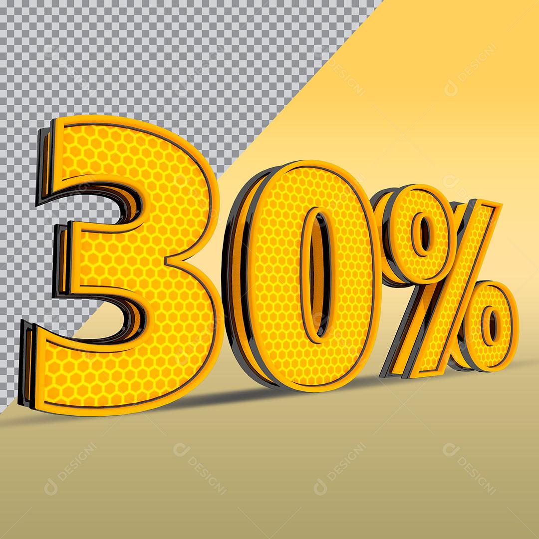 30% Elemento 3D Composição PSD Editável