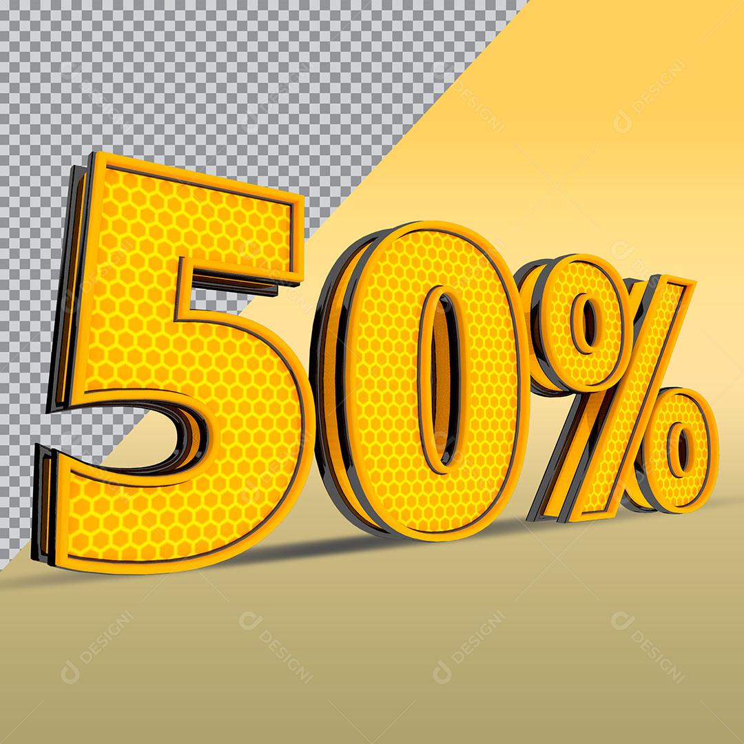 50% Elemento 3D Composição PSD Editável