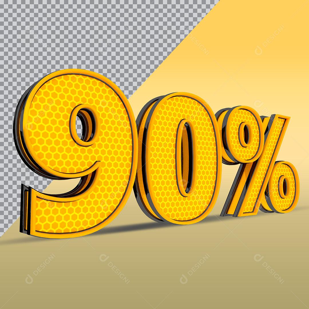 90% Elemento 3D Composição PSD Editável