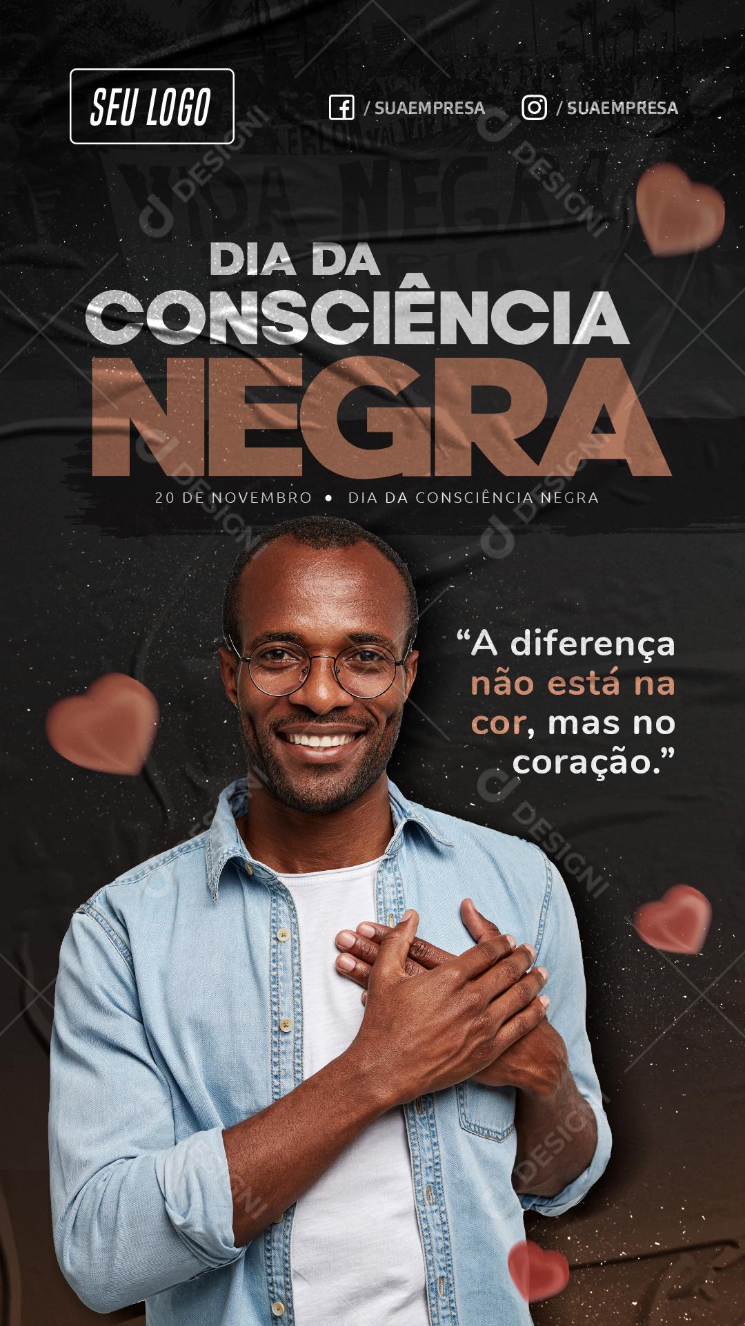 Dia Da Consciência Negra Social Media PSD Editável