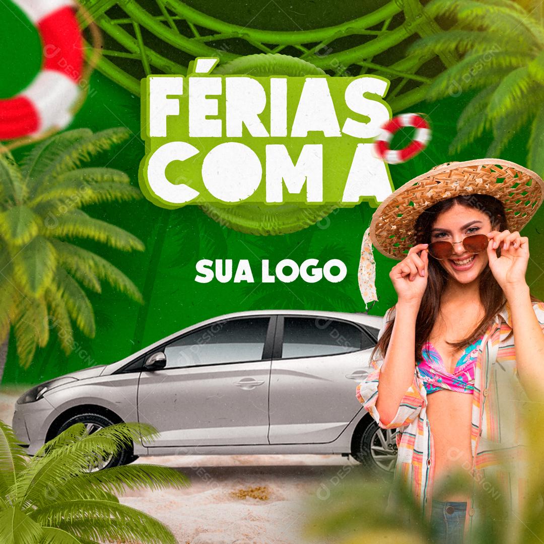 Passe As Férias Com o Carro Novo Social Media PSD Editável