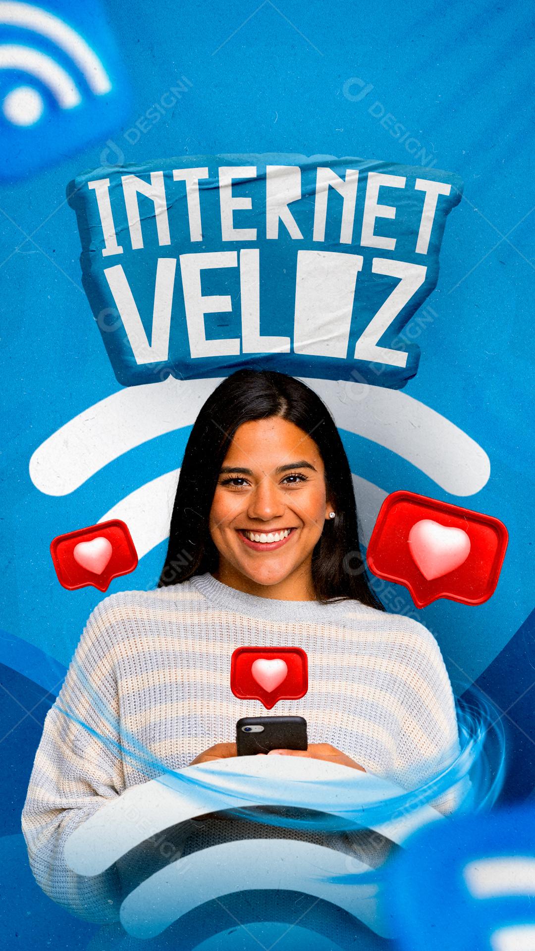 Internet Mais Veloz Pra Você Social Media PSD Editável