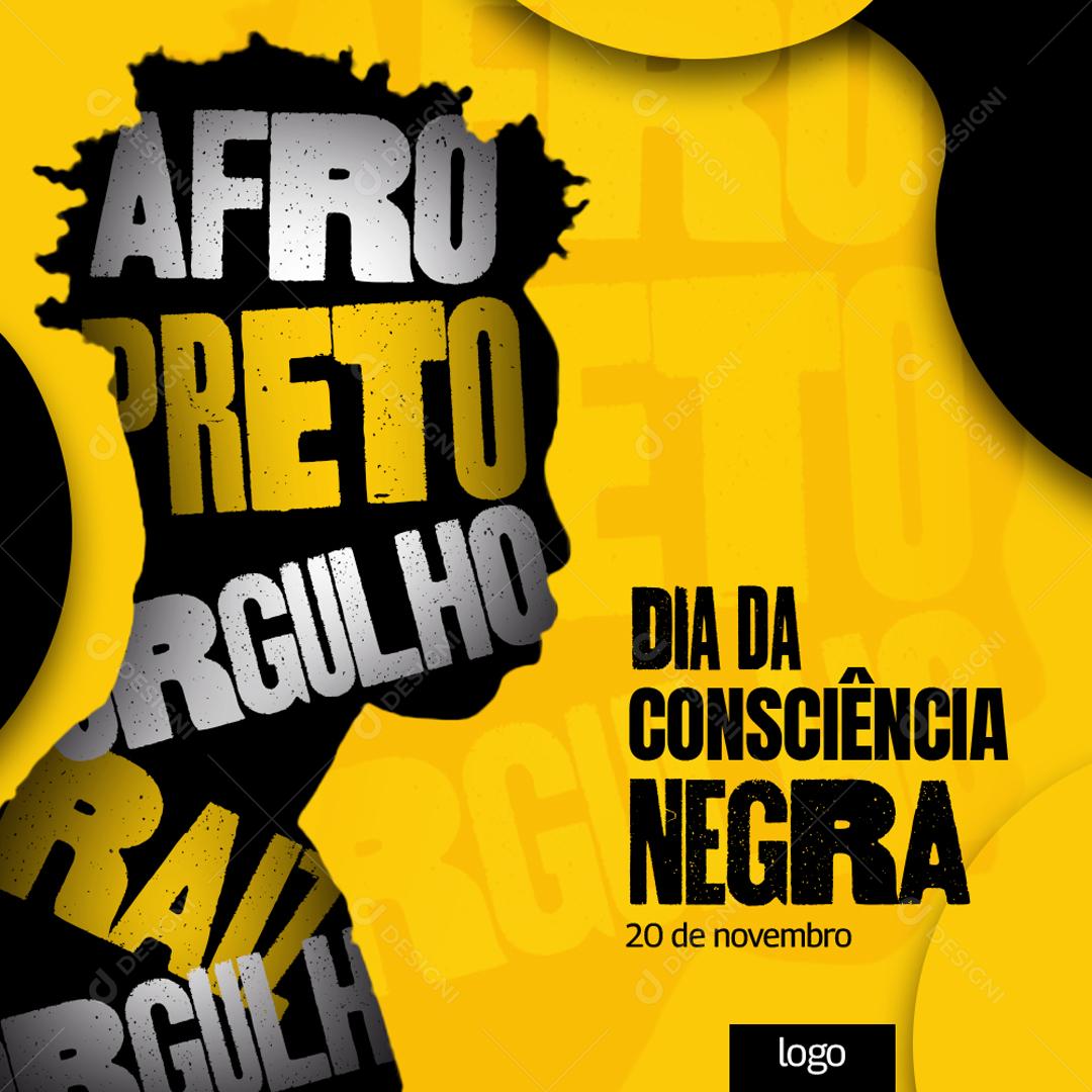 Dia Da Consciência Negra 20 De Novembro Social Media PSD Editável