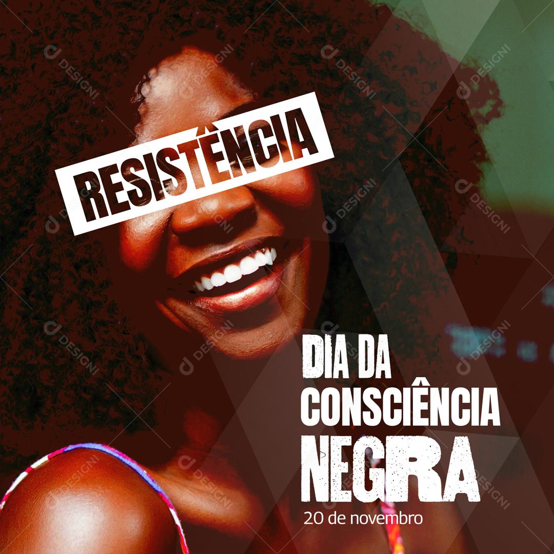 Dia Da Consciência Negra 20 De Novembro Social Media PSD Editável