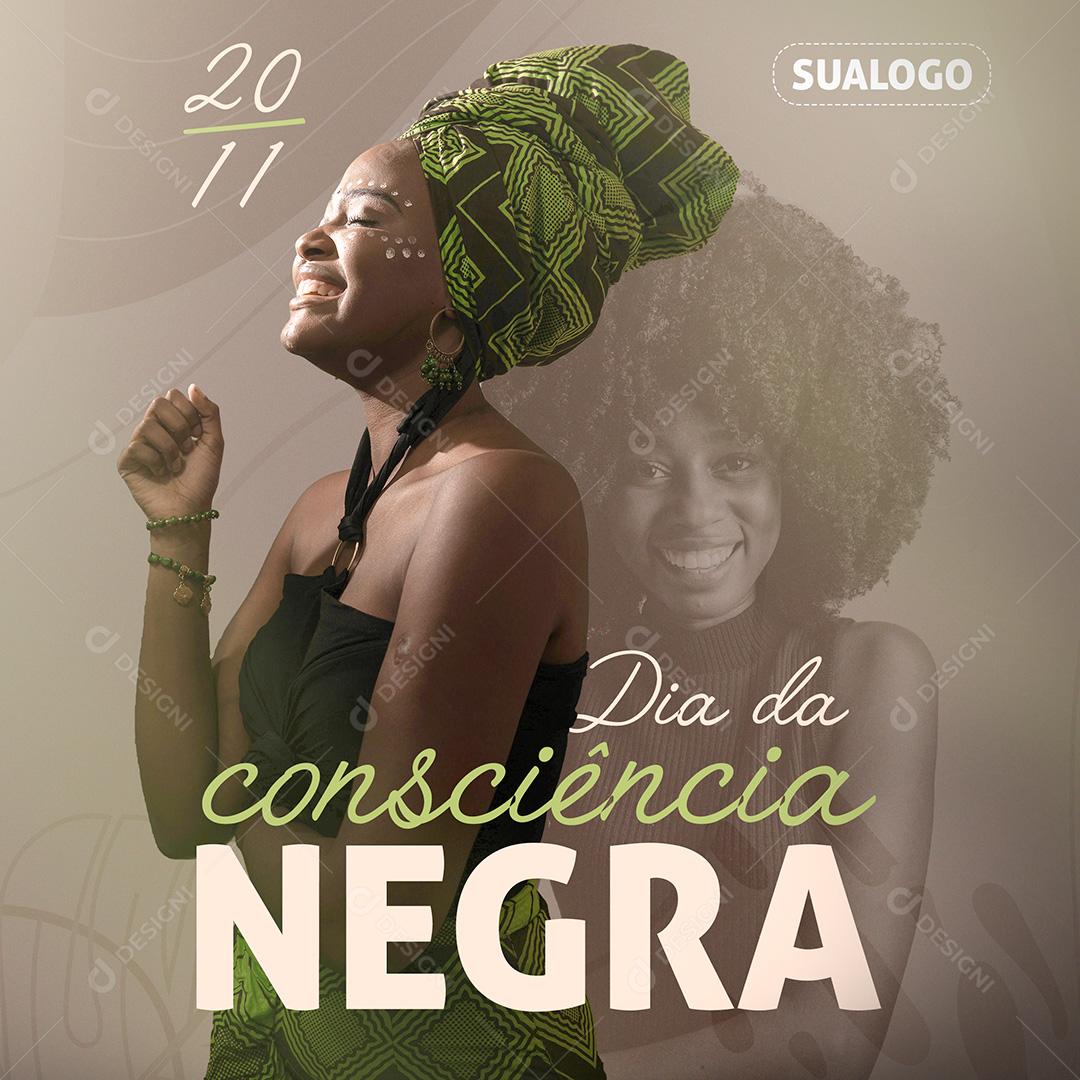 Dia da Consciência Negra Social Media PSD Editável