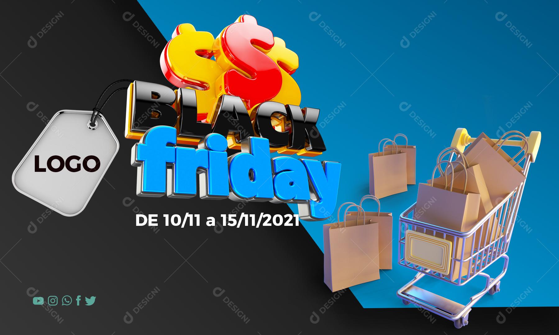 Panfleto Black Friday Social Media PSD Editável