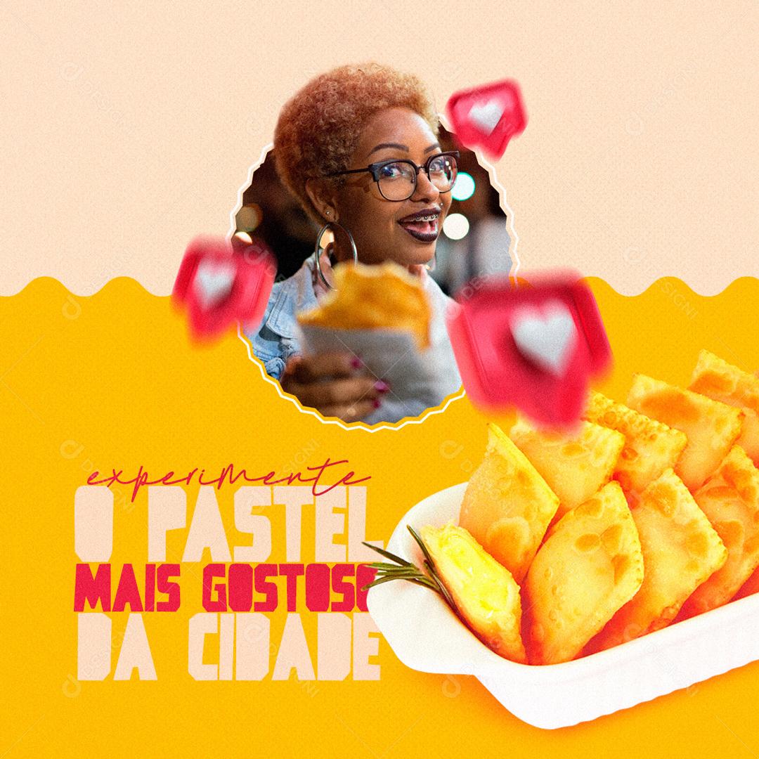 O pastel Mais Gostoso Da Cidade Social Media PSD Editável