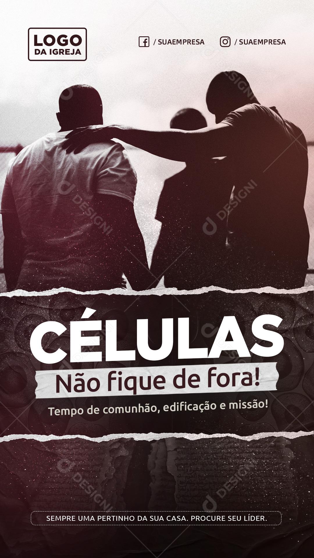Células Não Fique De Fora Igreja  Social Media PSD Editável