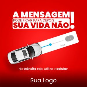 Social Media A Mensagem Pode Ficar Para Depois Sua Vida Não PSD Editável