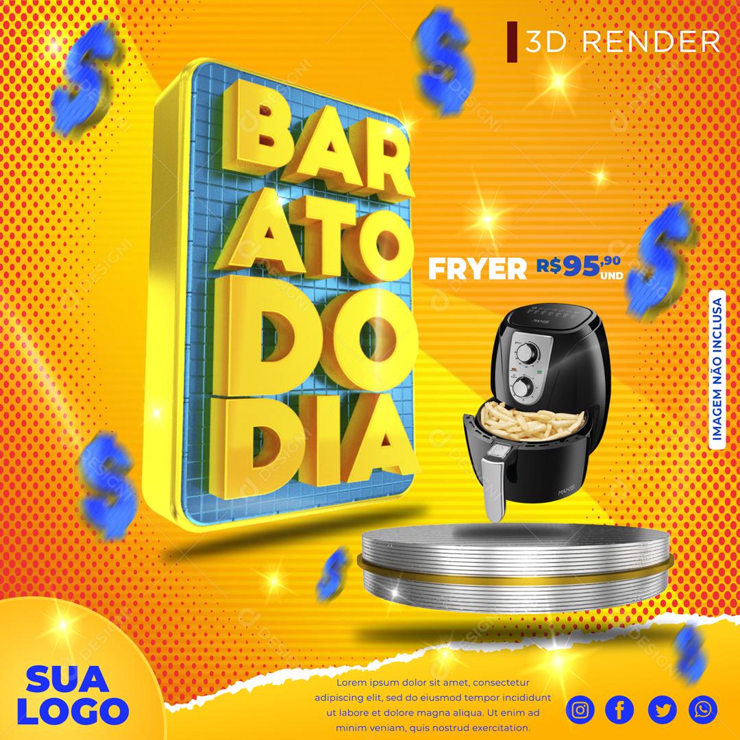 Produtos Barato Todo Dia Social Media PSD Editável
