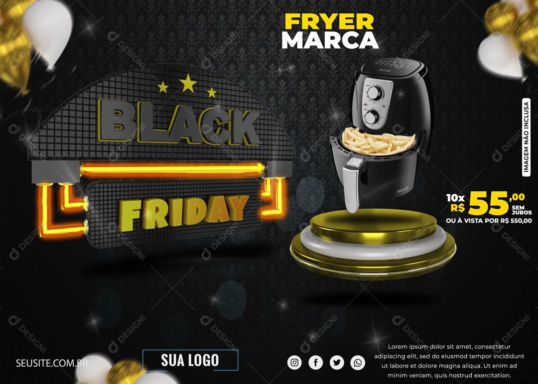 Black Friday Produtos Promoção Lojas Social Media PSD Editável