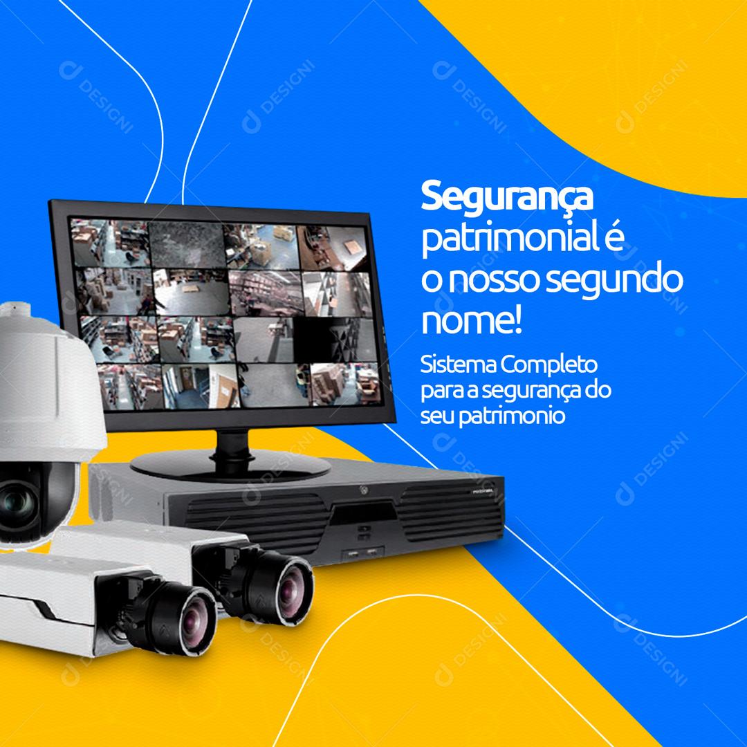 Segurança Primal é O Nosso Segundo Nome Social Media PSD Editável