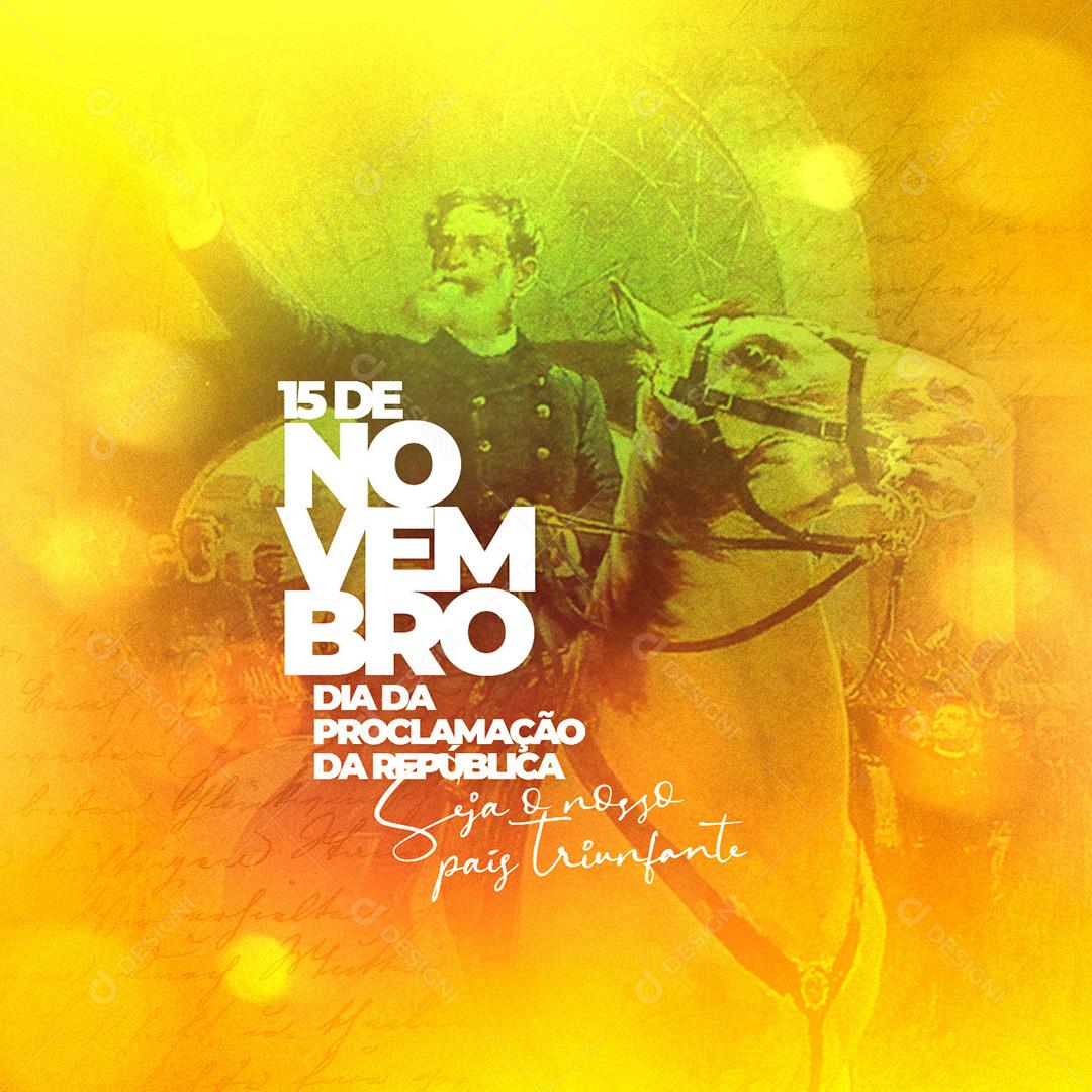 Post Dia Da Proclamação da República Social Media PSD Editável
