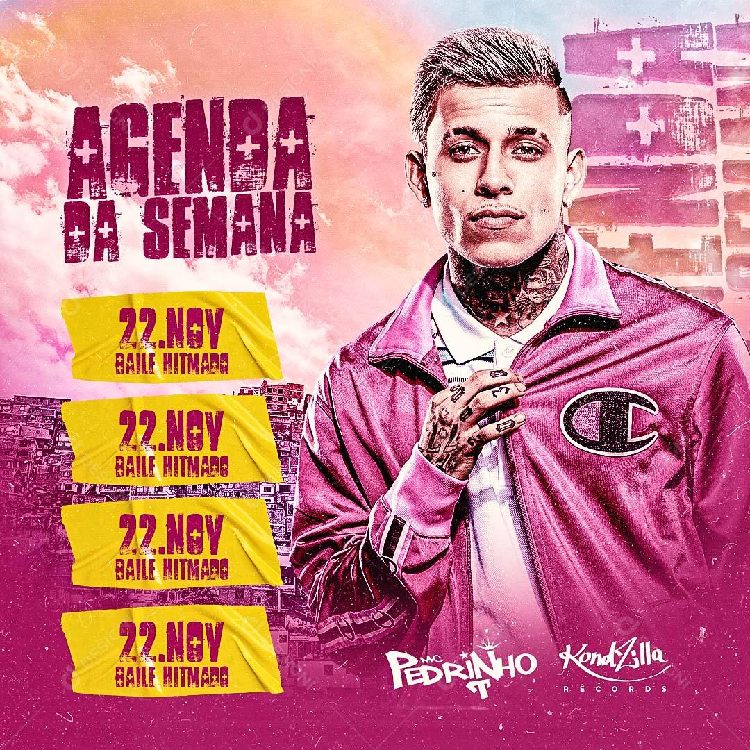 Post Feed Flyer Show Evento Agenda Semanal Artista PSD Editável