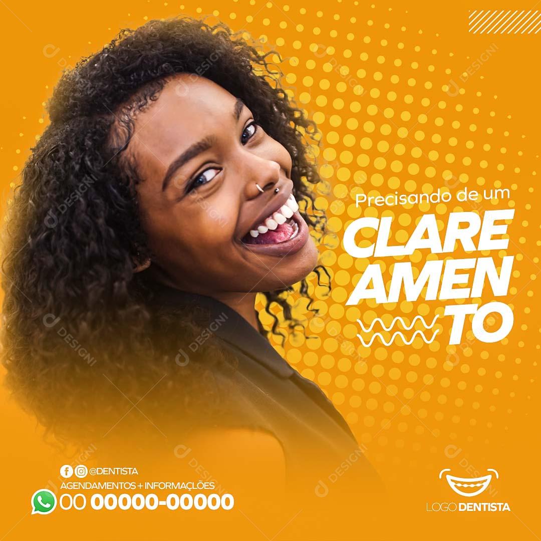 Odontologia Social Media Precisando De Um Clareamento PSD Editável