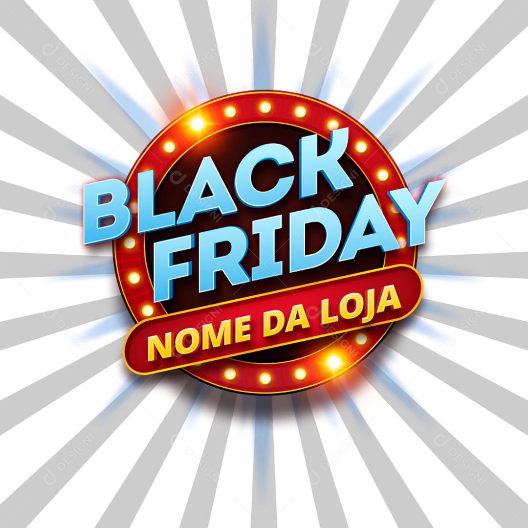 Selo Black Friday Para Composição PSD Editável