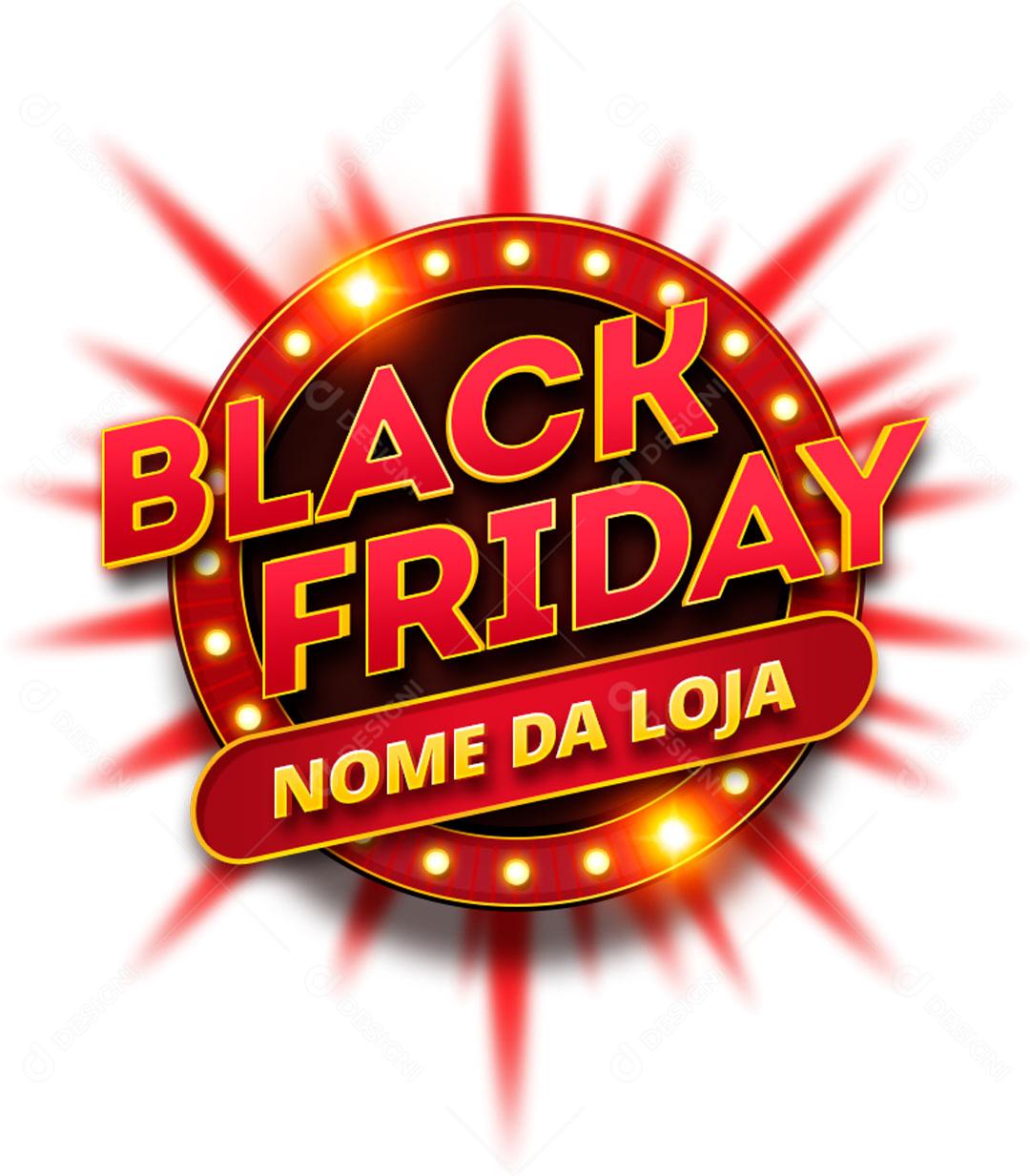 Selo Black Friday Para Composição PSD Editável