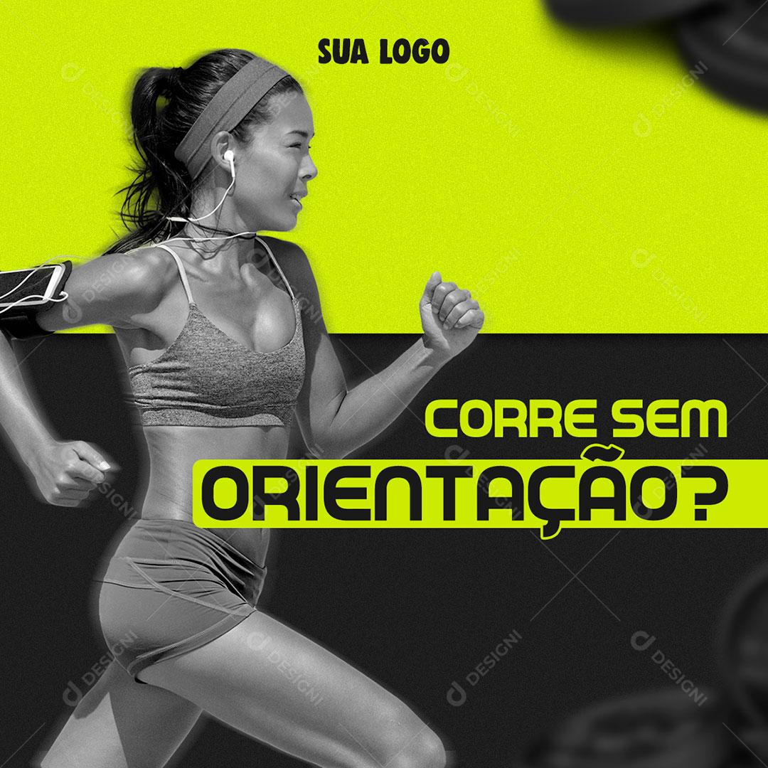 Social Media Academia Corre Sem Orientação PSD Editável