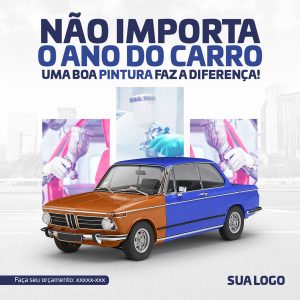 Funilaria Social Media Uma Boa Pintura Faz Diferença PSD Editável