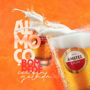 Post Restaurante Almoço Bom Pede Cerveja Gelada Social Media PSD Editável