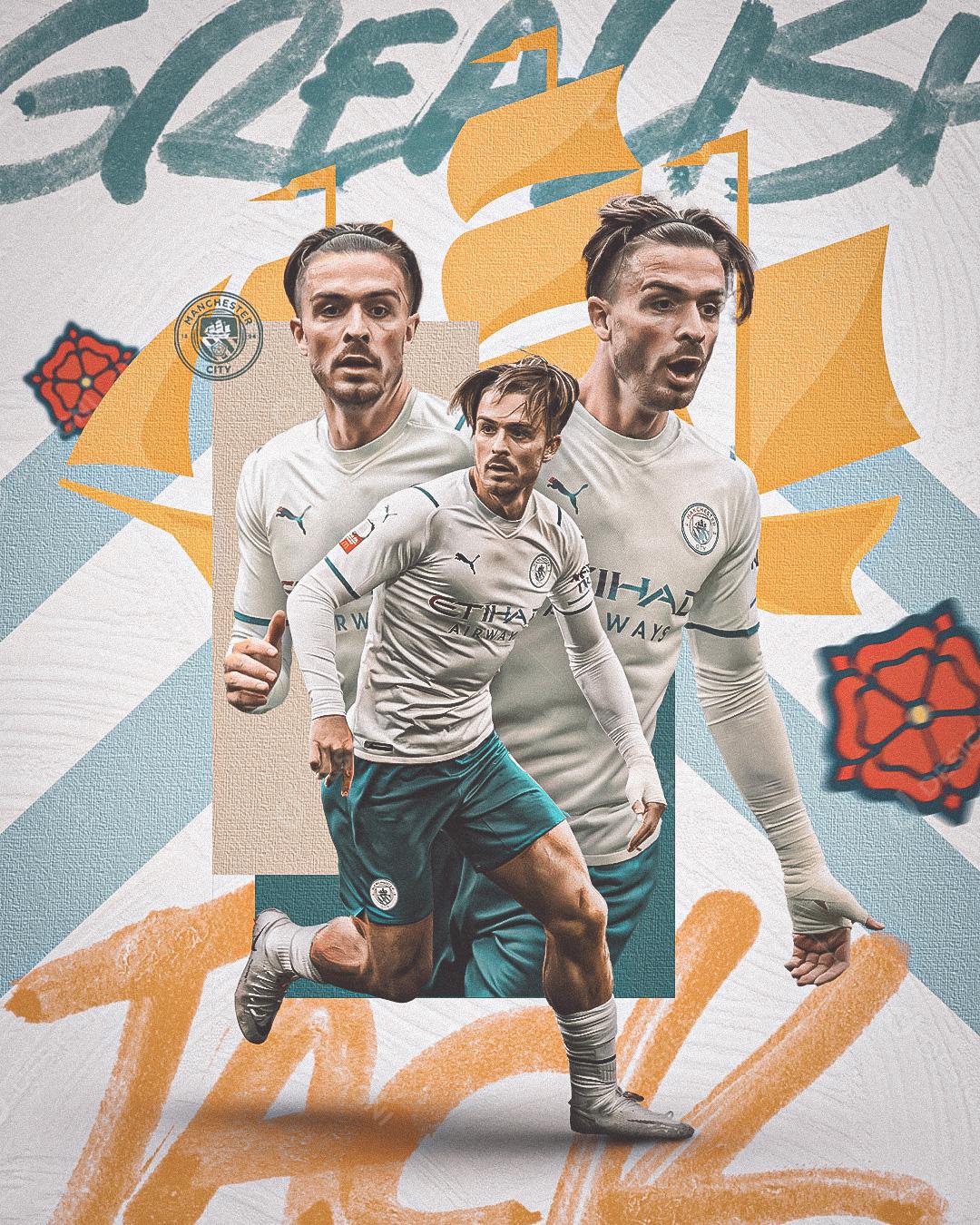 Flyer Jogador de Futebol Jack Grealish Social Media PSD Editável