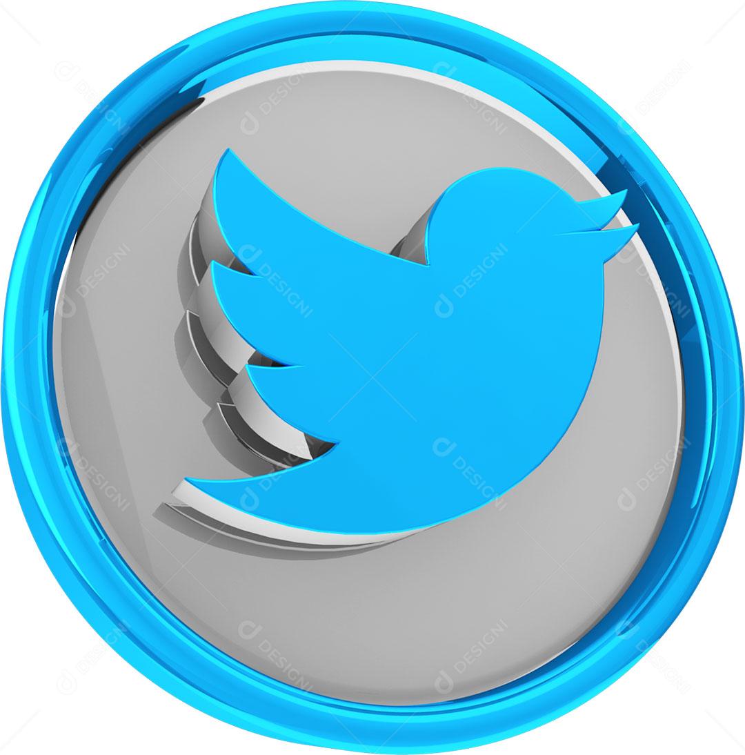 Selo 3D Para Composição Twitter  Redes Sociais PNG