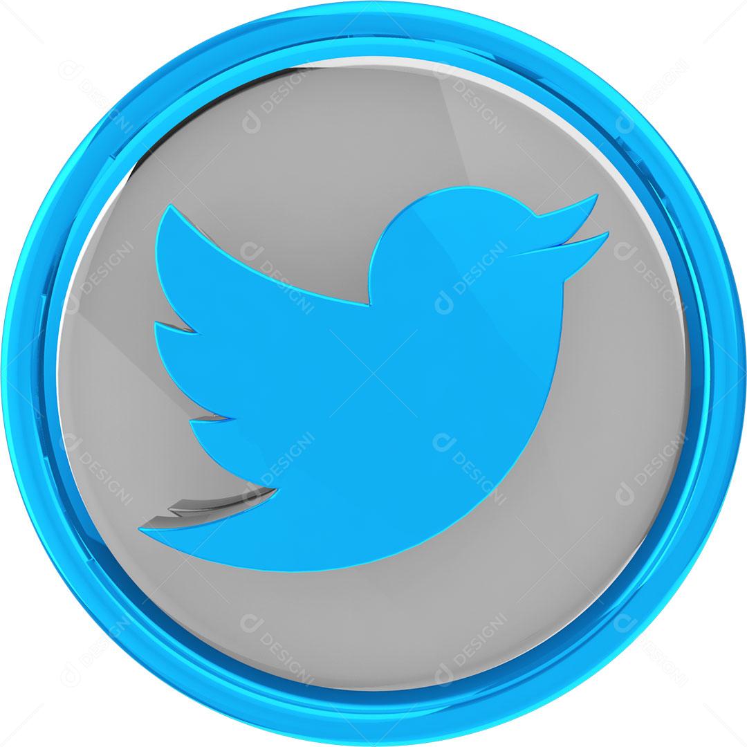 Selo 3D Para Composição Twitter Redes Sociais PNG