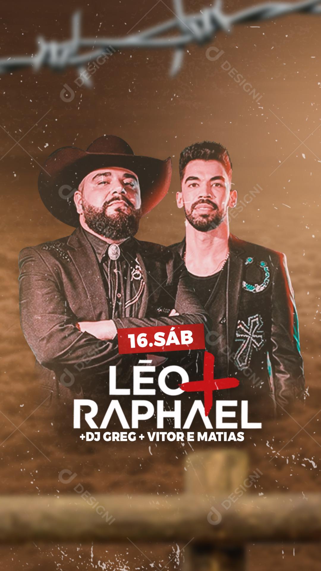 Feed Flayer Léo e Raphael Dia 16 Social Media PSD Editável