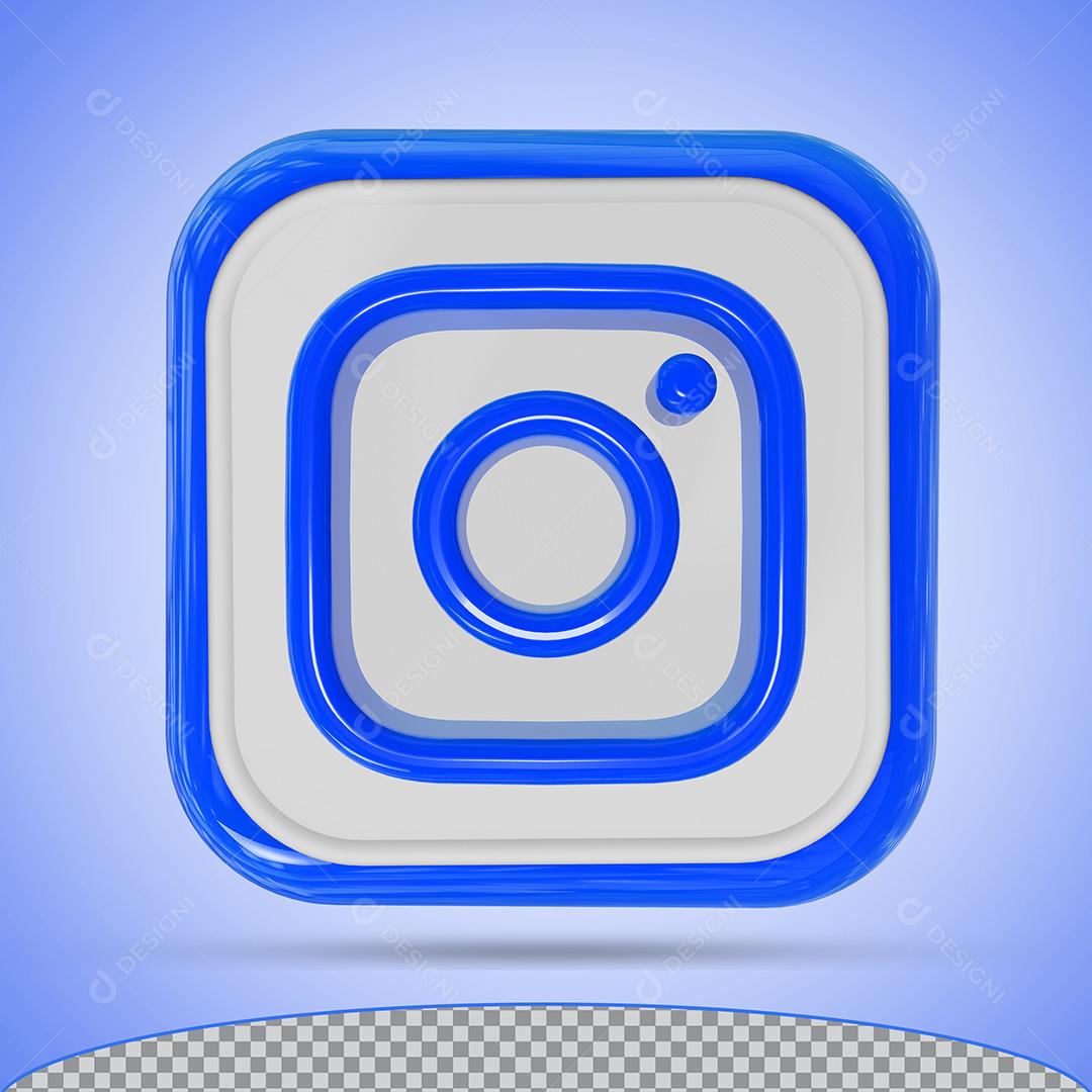 Ícone Instagram Elemento 3D Redes Sociais PSD