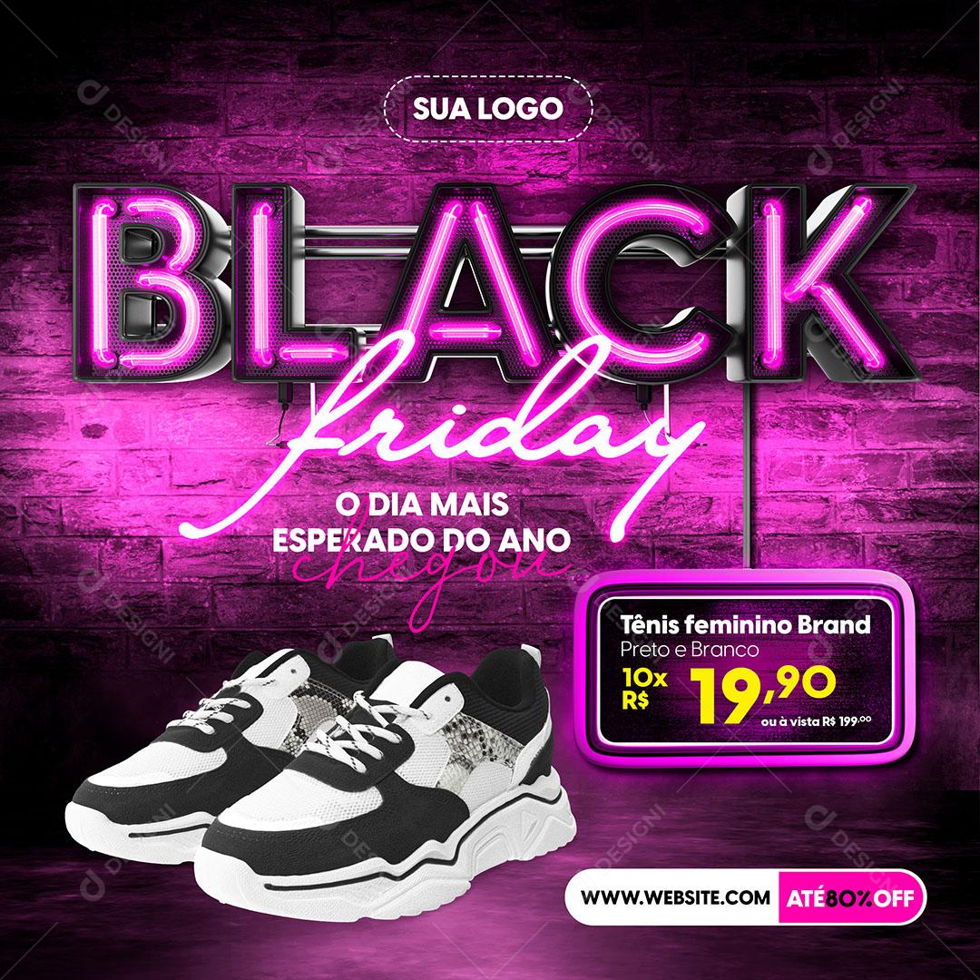 Social Media Black Friday Loja Produto Tênis PSD Editável
