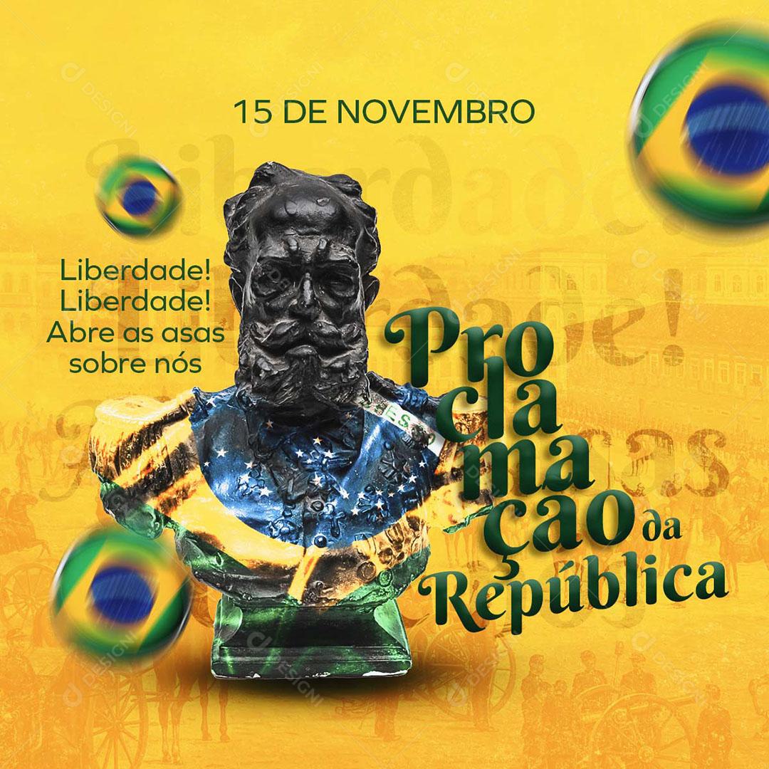 Proclamação da República 15 de Novembro Social Media PSD Editável