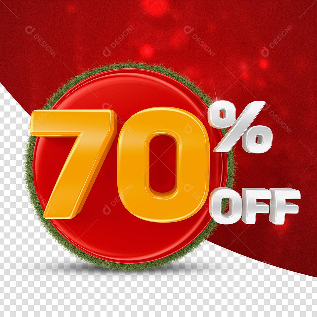 70% Off Elemento 3D Para Composição PSD