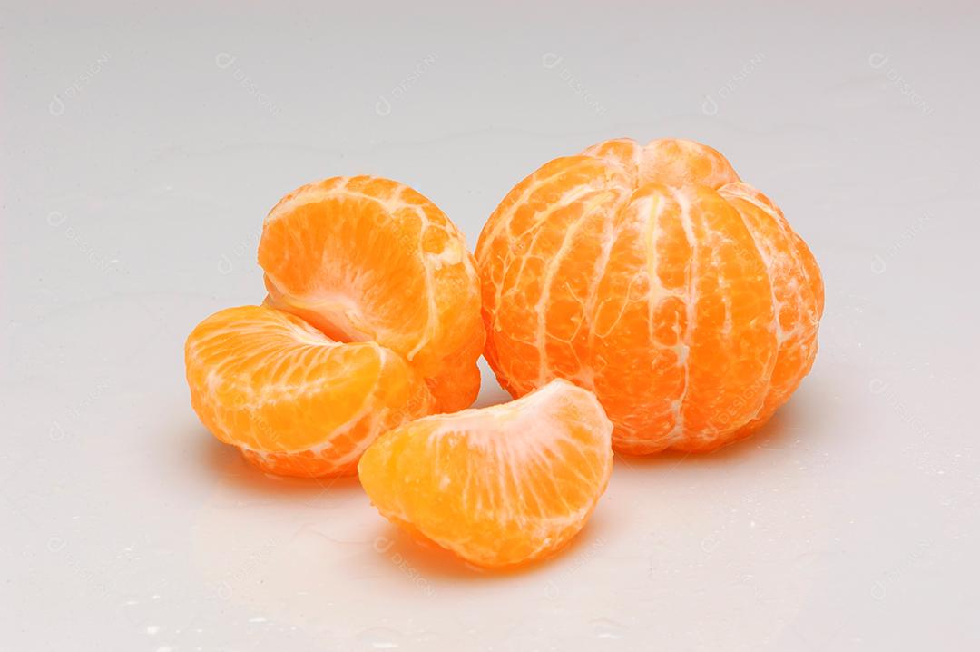 Tangerinas Frescas Na Mesa Foco Seletivo Imagem JPG