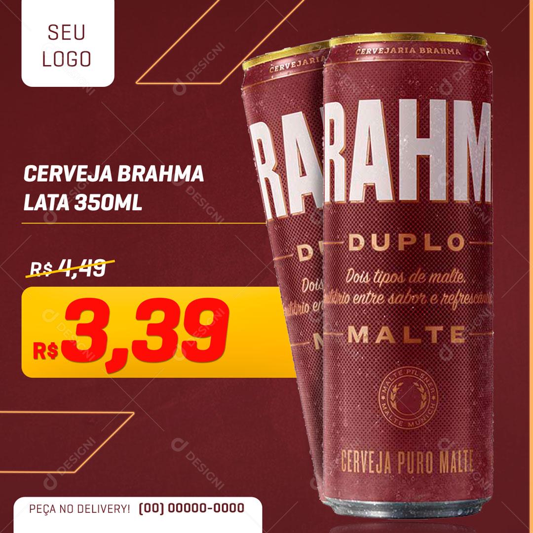 Social Media Distribuidora Cerveja Brahma Duplo Malte PSD Editável
