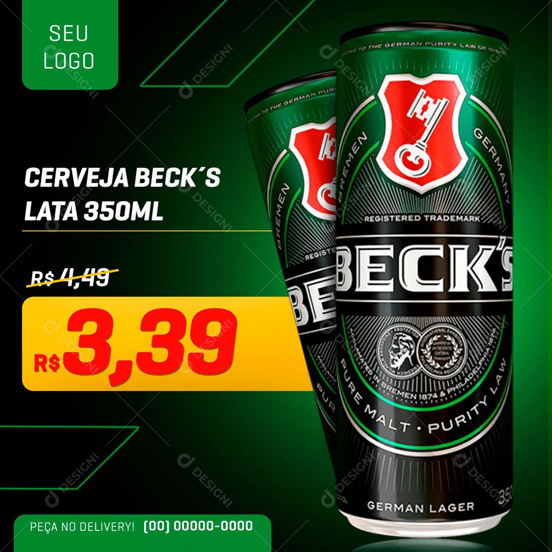 Social Media Distribuidora Cerveja Beck´s PSD Editável