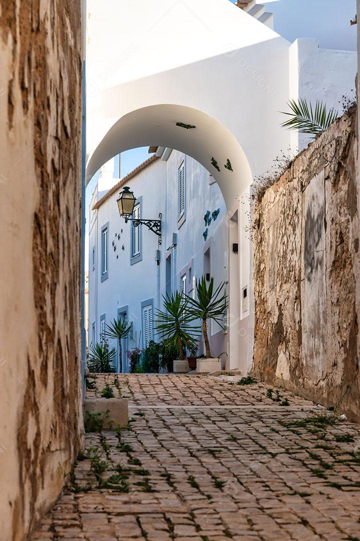 Foto Rua Centro Histórico Albufeira Algarve Portugal Imagem JPG