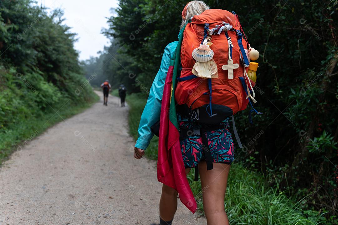 Foto Mulher Portuguesa Caminho Santiago Galiza Espanha Imagem JPG