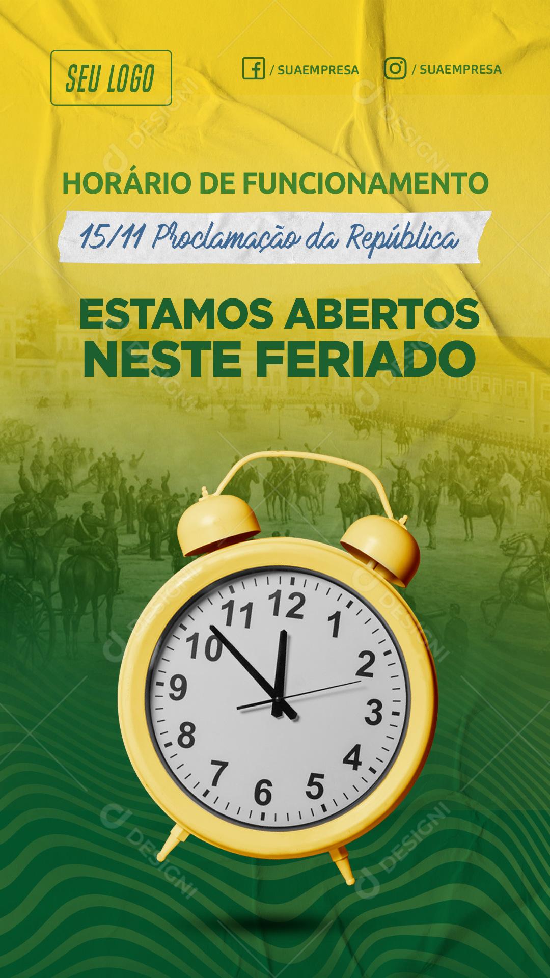 Opening Hours This Holiday 11/15 Social Media Editable PSD