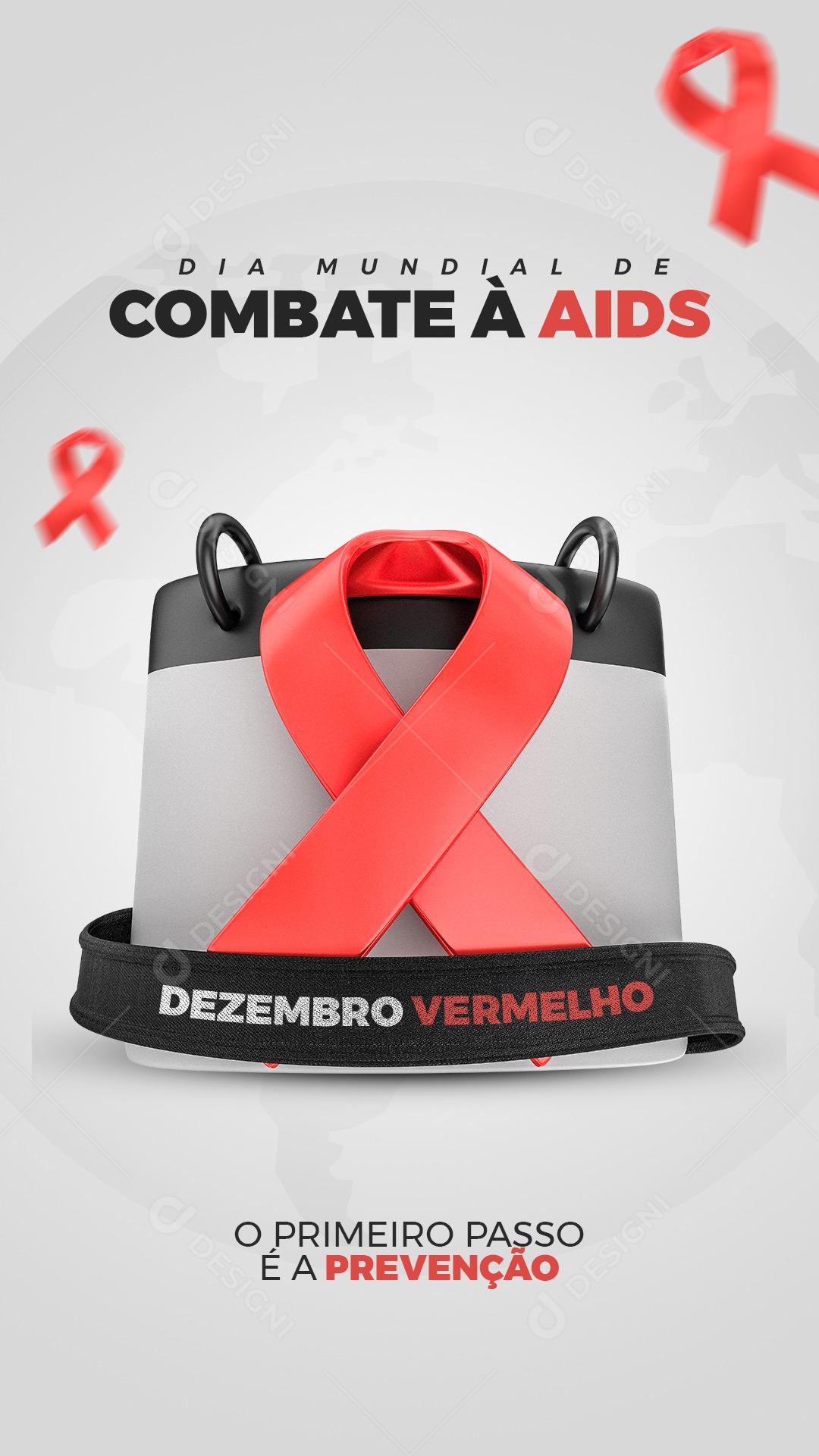 Selo 3D Para Composição Agenda Com Fita Vermelha Dia mundial da aids PSD Editável