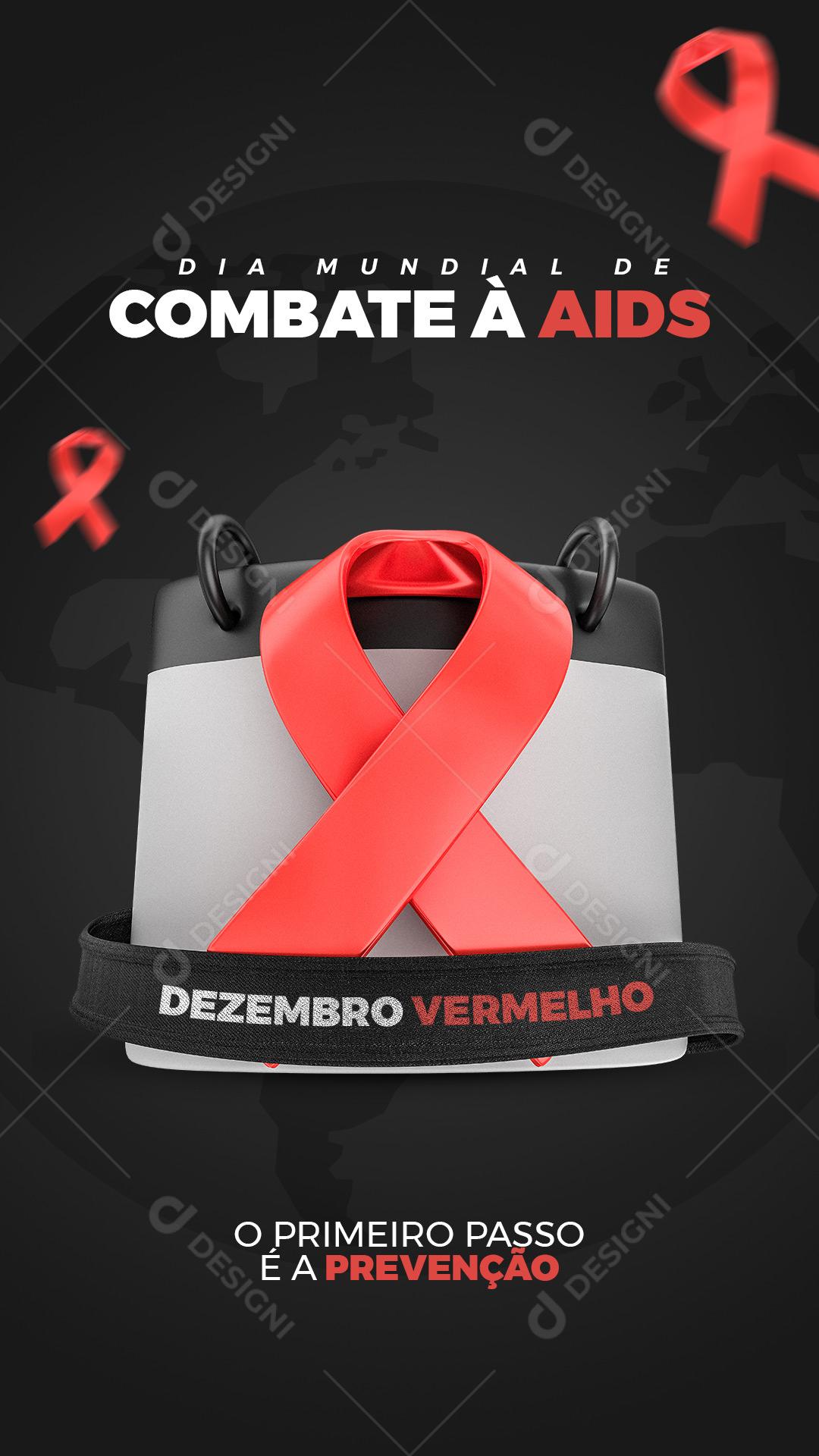 Selo 3D Para Composição Agenda Com Fita Vermelha Dia mundial da aids PSD Editável