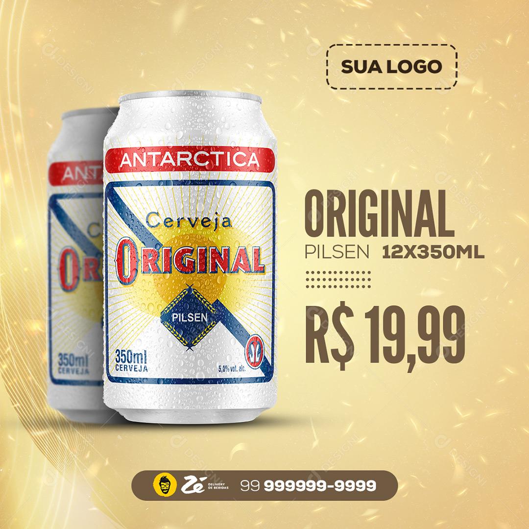 Social Media Cerveja Antartica Original PSD Editável