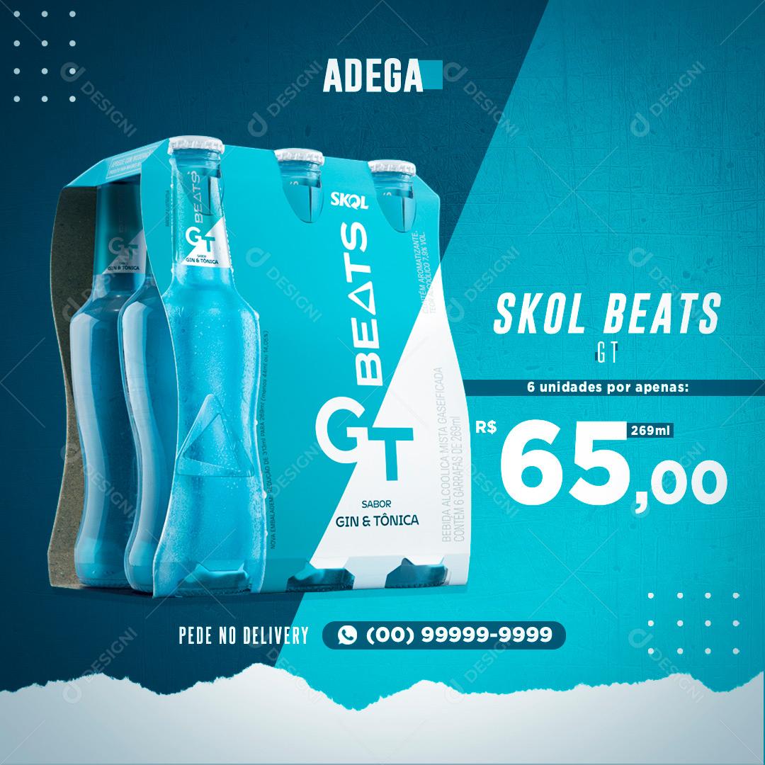 Social Media Skol Beats GT Cervejas Distribuidora PSD Editável