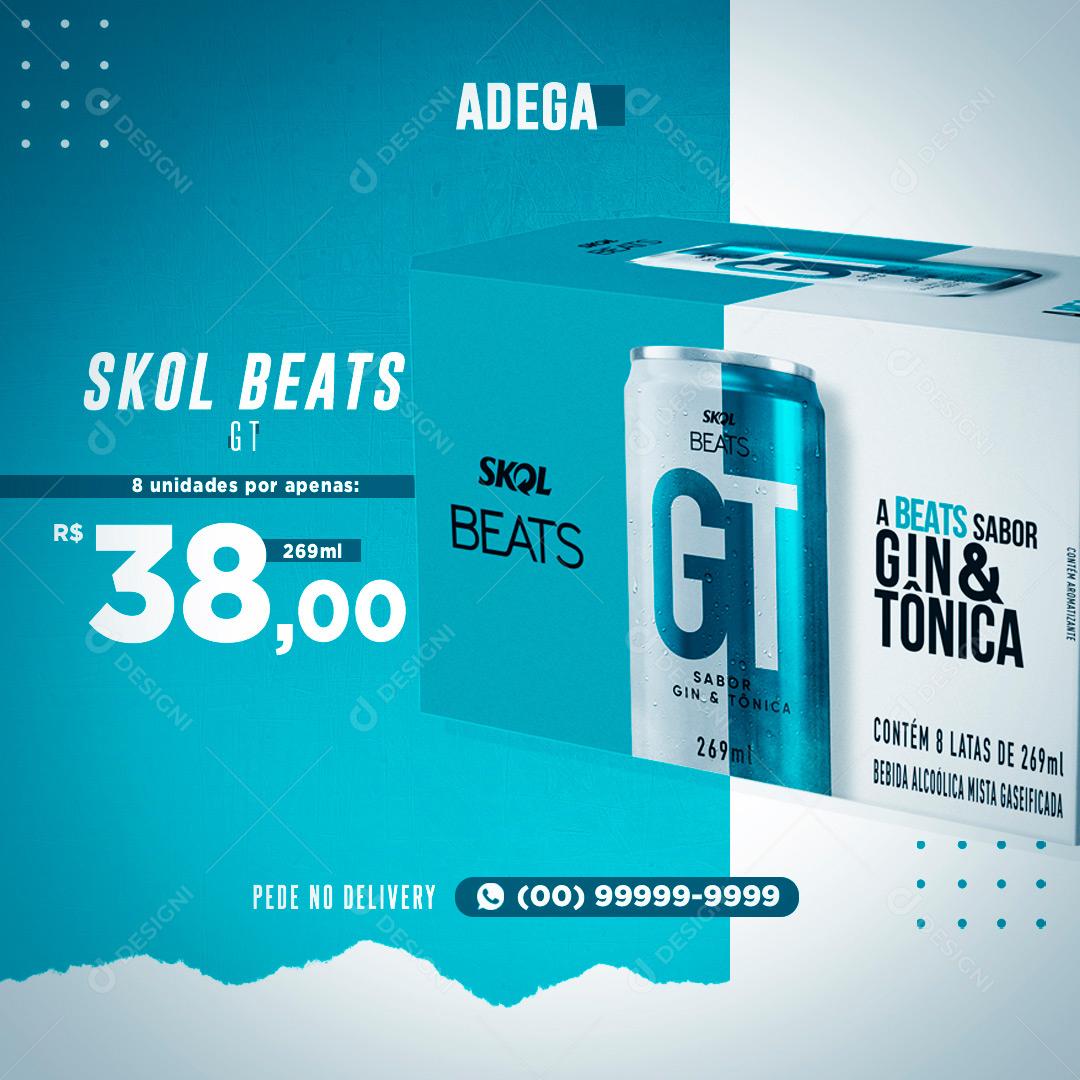 Social Media Skol Beats GT Cerveja Distribuidora PSD Editável