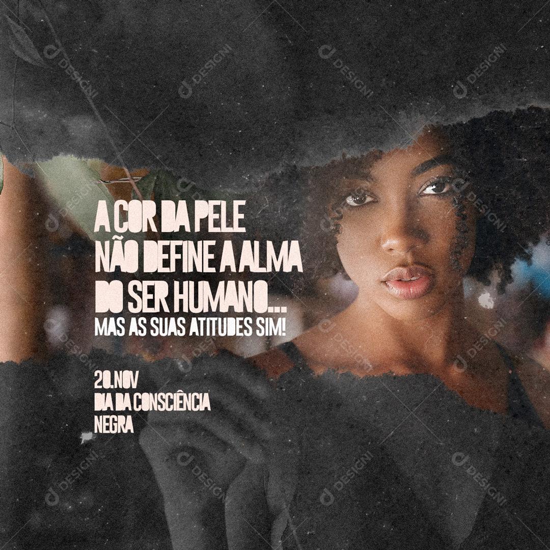 A Cor Da Pele Não Define a Alma Do Ser Humano Social Media PSD Editável