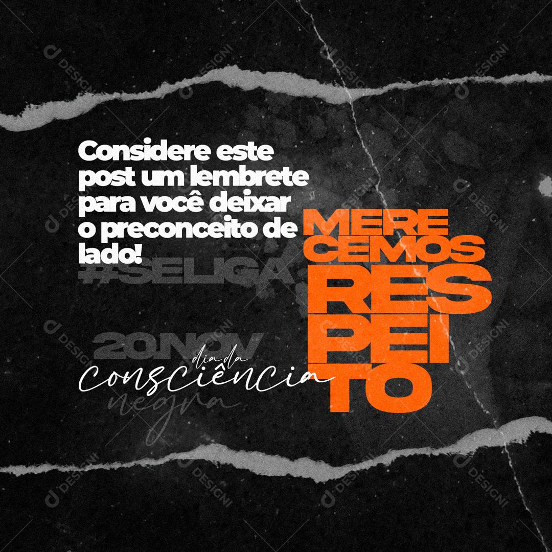 Dia Da Consciência Negra 20 De Novembro Social Media PSD Editável